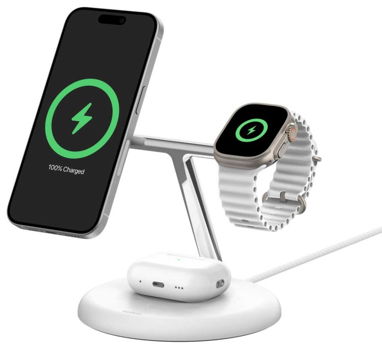 Belkin BoostCharge Pro 3-in-1 Wireless Charging Stand WIZ023TTWH