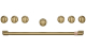Cafe 36" Brushed Brass Handle & Knob Set For Pro Range And Rangetop - CXPR6HKPTCG