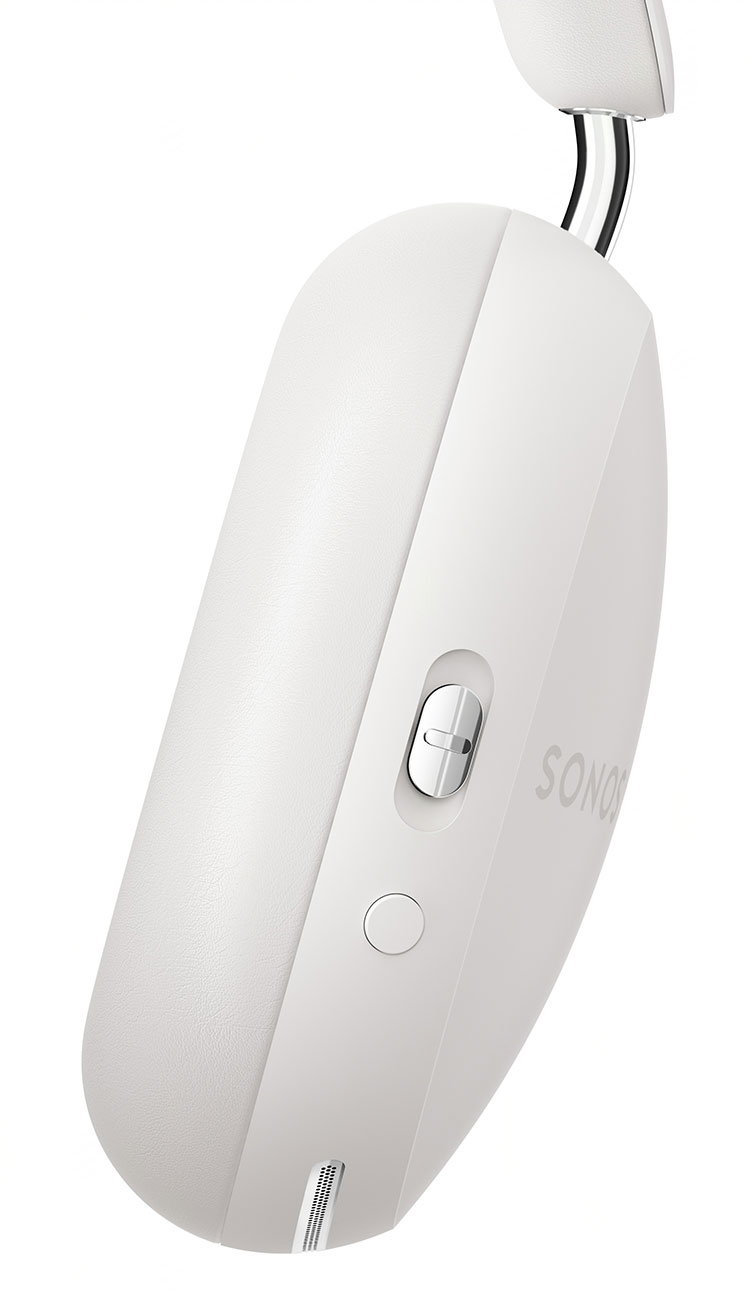 Closeup View of Sonos Noise Cancelling Headphones Buttons