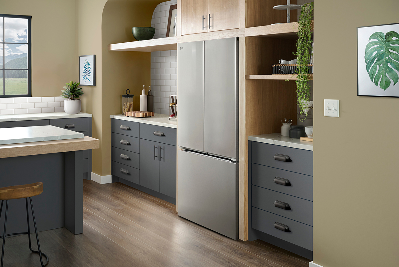 Lifestyle View of LG Refrigerator in Stainless Steel