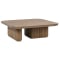 Classic Home Vander Solid Wood Square Coffee Table in Tawny Brown