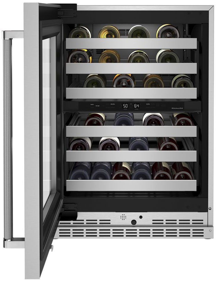 KitchenAid 24" Stainless Wine Cellar KUWL314KSS Abt