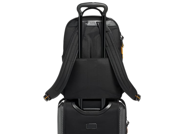tumi backpack expensive Alpha Bravo Search - Khaki Exterior Features This backpack has a double zip entry to main compartment leather top handle two front U TUMI I McLaren Velocity Backpack
