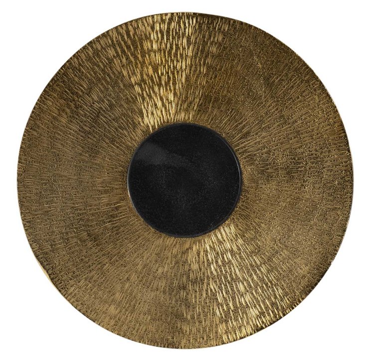 Large image of Bernhardt Alto Accent Table in Antique Brass | Black Nickel