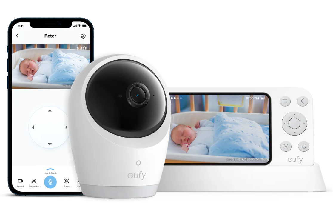 Front View of Eufy Baby Monitor