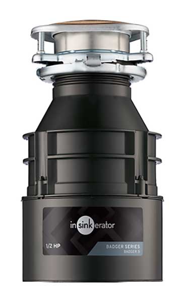 Front view of Badger 5 1/2 HP Garbage Disposal
