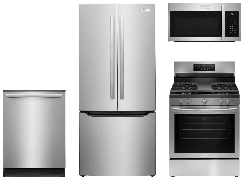 Front View of Frigidaire Gallery Stainless Steel Appliance Package