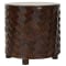 Classic Home Shira Round End Table Solid Wood in Kona Brown