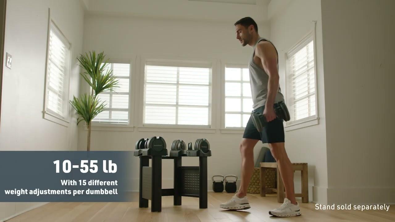 Watch NAMSDB20/NAMSDB5525 55lb Select-A-Weight Dumbbells