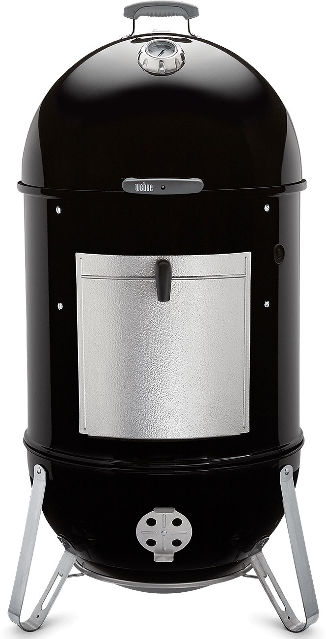 Front of a Weber 22" Smokey Mountain Cooker Smoker in Black
