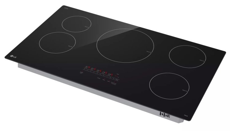 Large image of LG Cooktop Smart Induction With Ultra Heat 4.3kW Element 36-Inch In Black Glass