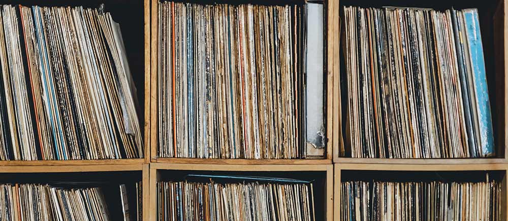 Records in storage cabinet
