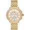 Michele Serein 18K Gold-Plated Diamond 41mm Watch with White Dial and Stainless Steel Bracelet