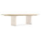 Hooker Furniture Casual Dining Westwood Rectangle Dining Table Top in Polished Limestone
