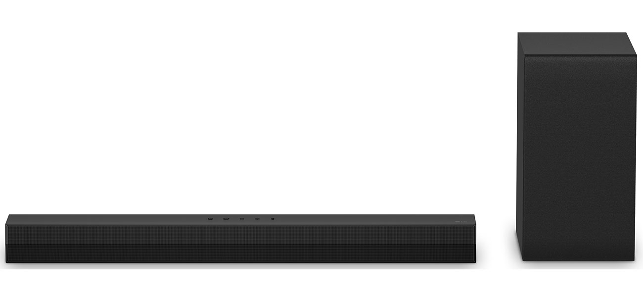 Front View of LG Soundbar & Subwoofer