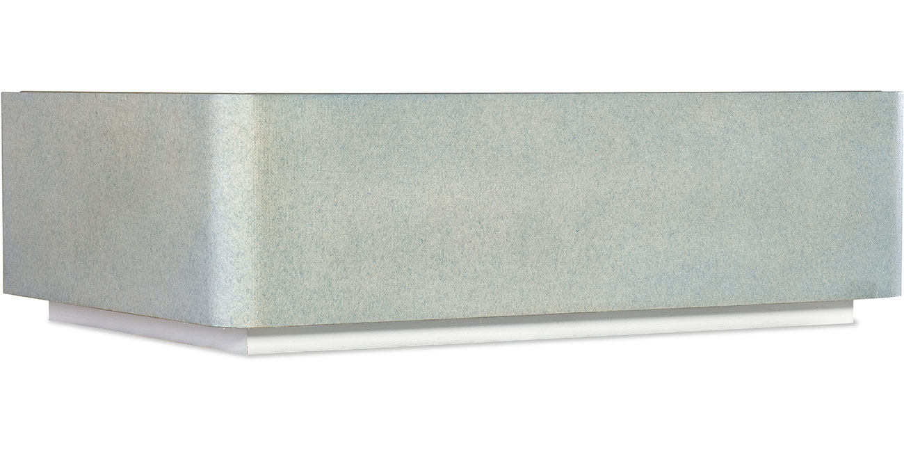 Hooker Furniture Living Room Melange Atlantis Cocktail Table in Creamy White | Pale Gray Blue