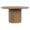 Classic Home Vander Solid Wood Round Dining Table in Tawny Brown