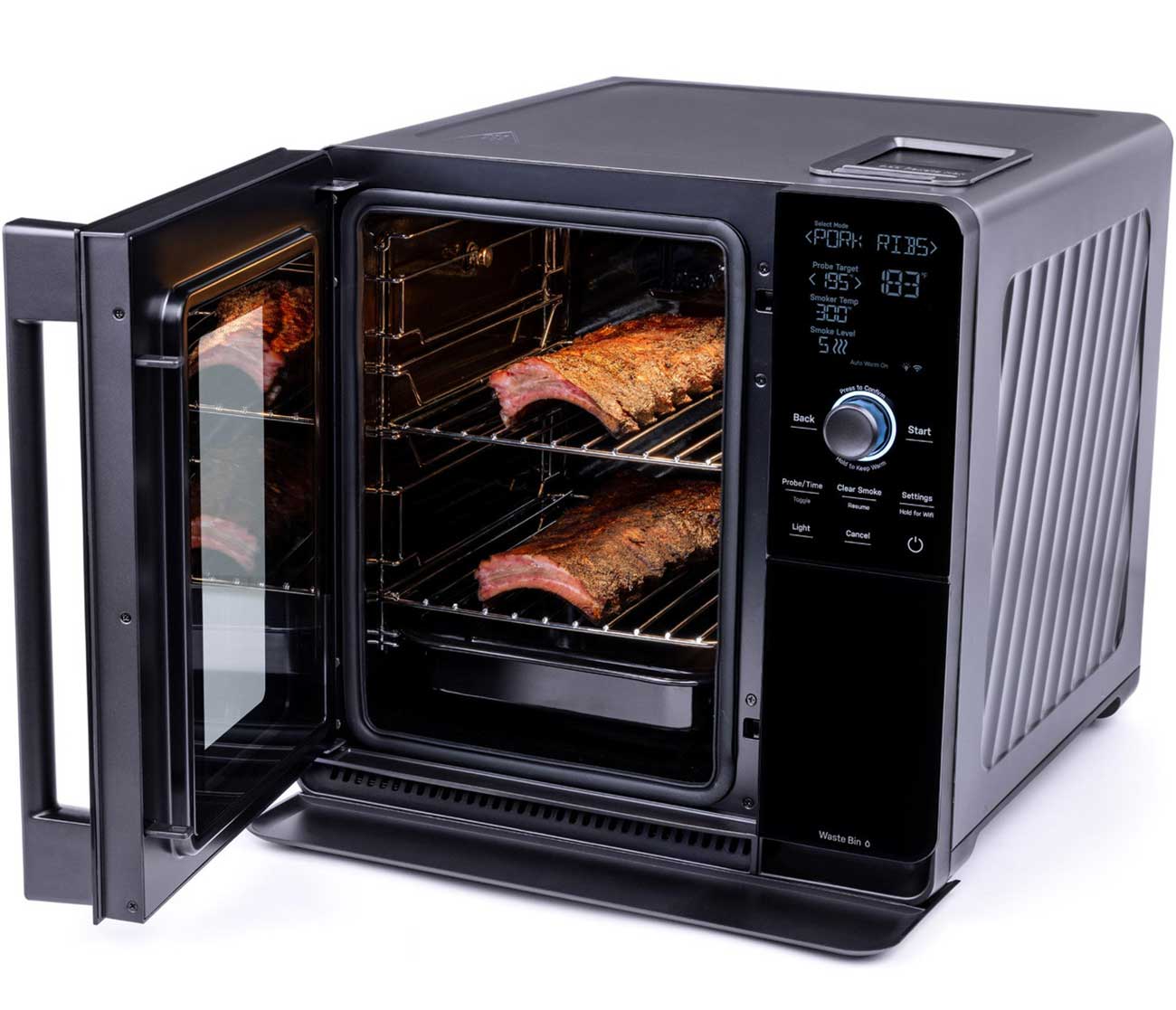Front Left view in Smart Indoor Smoker (Open)