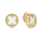 Roberto Coin Colored Medallions Earrings with Diamond and Mother of Pearl in 18K Yellow Gold