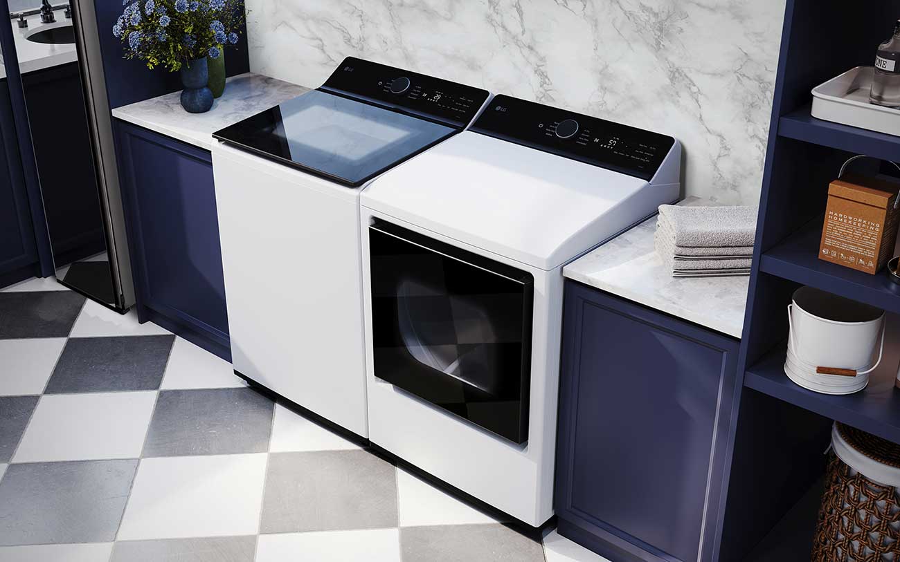 Lifestyle Pair Angle view of LG Top Load Washer