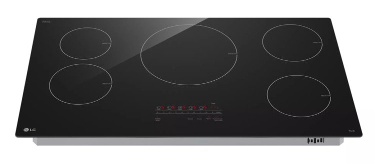 Large image of LG Cooktop Smart Induction With Ultra Heat 4.3kW Element 36-Inch In Black Glass