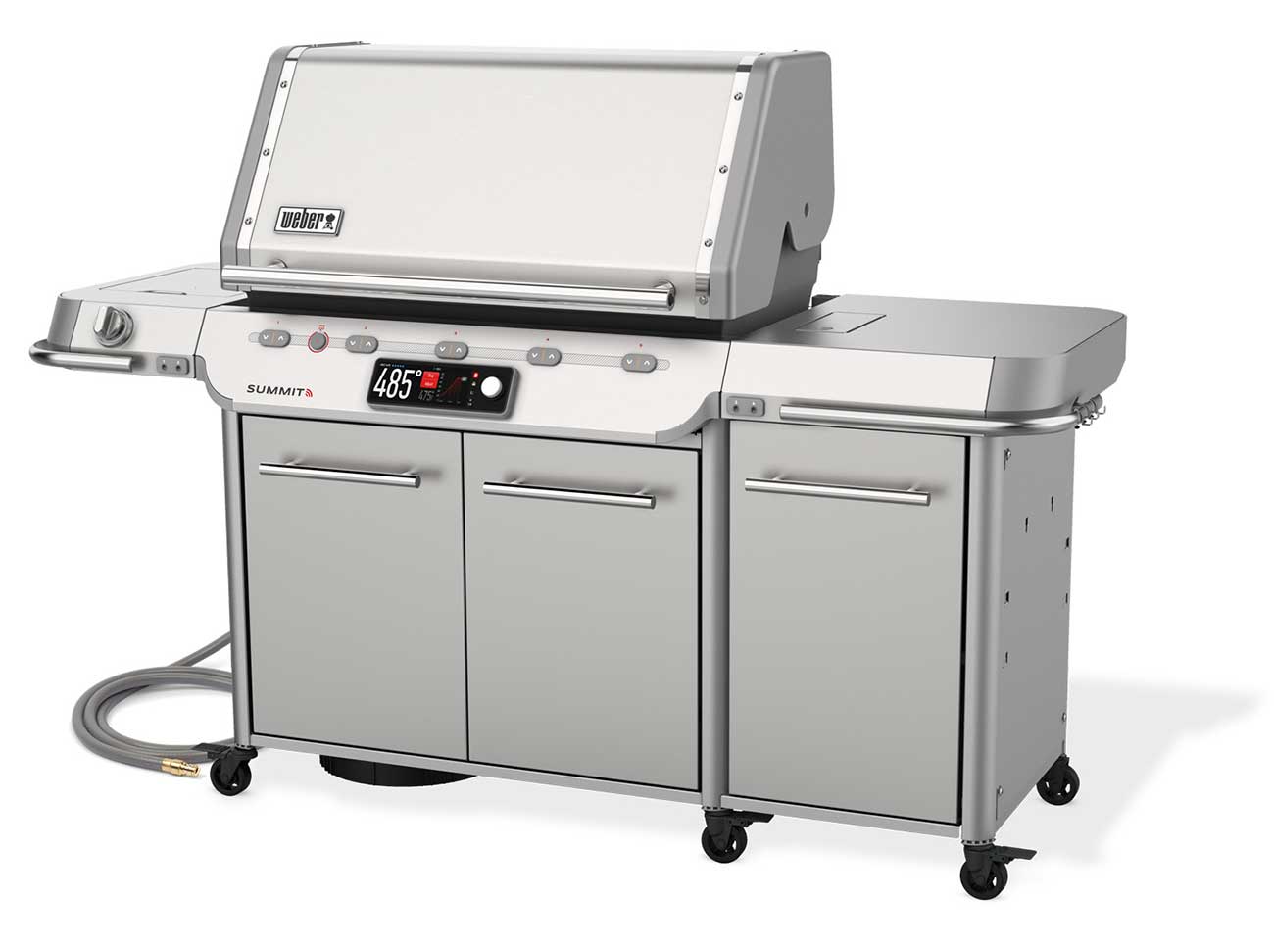 Angled Side View of Weber Gas Grill