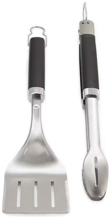Weber Precision Grill Tongs & Spatula Set in Stainless Steel - 6771