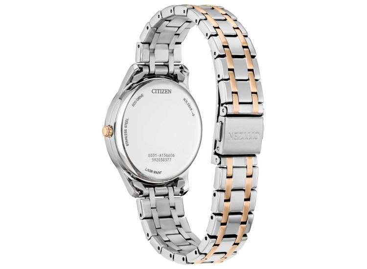 Citizen Ladies Eco Watch 36mm with Pink Marbled Dial - EM1216-55X