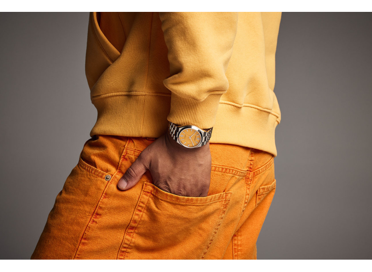 Citizen Tsuyosa 40mm Watch with Sunray Yellow Dial and SS Bracelet - NJ0150-56Z
