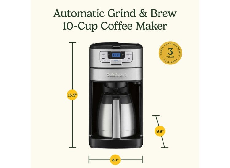 Cuisinart Automatic Grind Brew Coffee Maker DGB450NAS Abt
