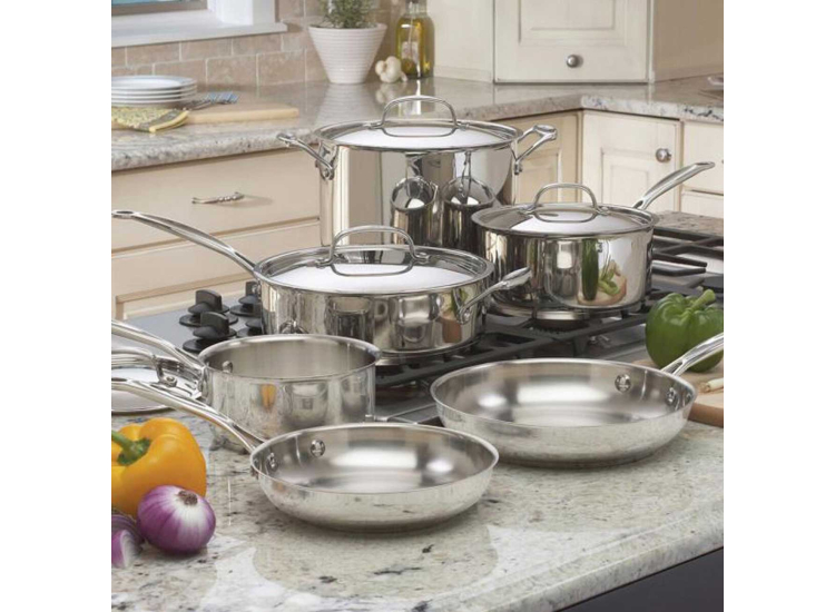Cuisinart Chef's Classic 10-Piece Cookware Set in Stainless Steel - 77-10P1