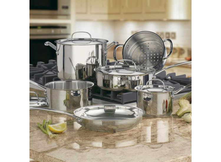Cuisinart Chef's Classic 10-Piece Cookware Set in Stainless Steel - 77-10P1