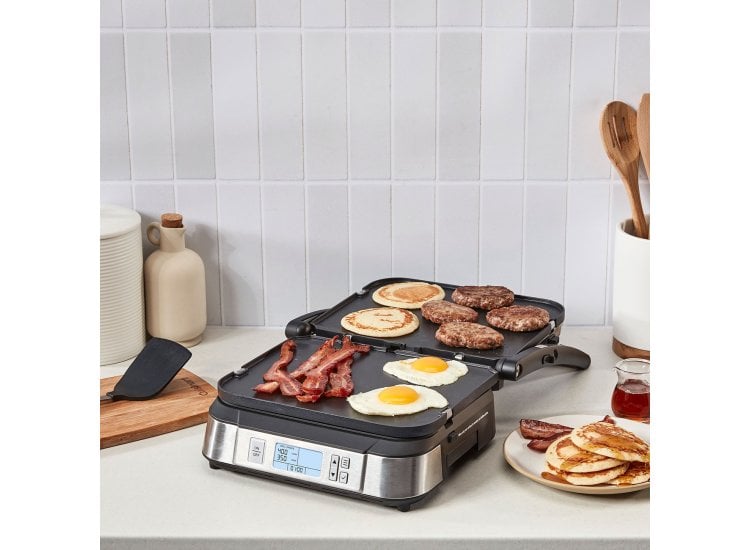 Food The Griddler Cuisinart Smoke-Less Contact Griddler GR-6SNAS Abt