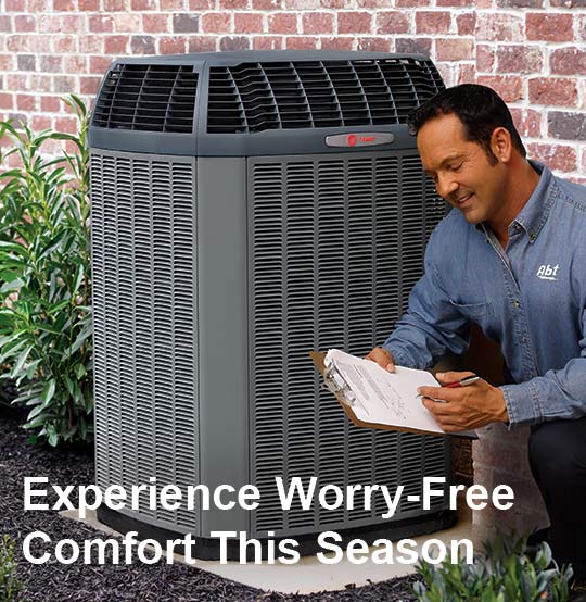 Abt HVAC installer near an AC unit