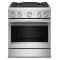 KitchenAid Commercial-Style Dual Fuel Range with No Preheat Air Fry Mode 30-Inch Wide in Stainless Steel