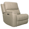 Flexsteel Henry LAF Power Recliner with Power Headrest and Lumbar in Beige Leather
