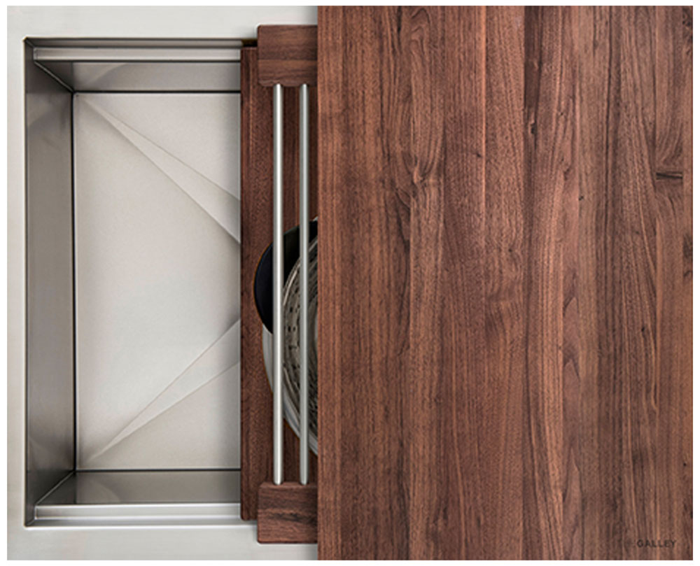 Aerial view of Workstation 2C in American Black Walnut.