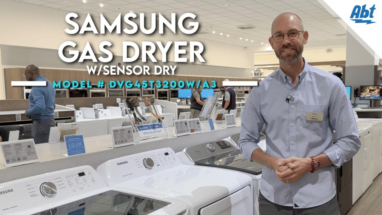 Watch Samsung DVG45T3200WA3 Gas Dryer Walkthrough | Abt