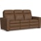 Flexsteel Dutch Power Reclining Sofa with Console, Power Headrest, and Lumbar in Cortado Leather