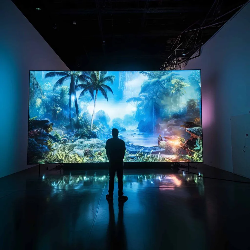 Gaming on a large MicroLED display
