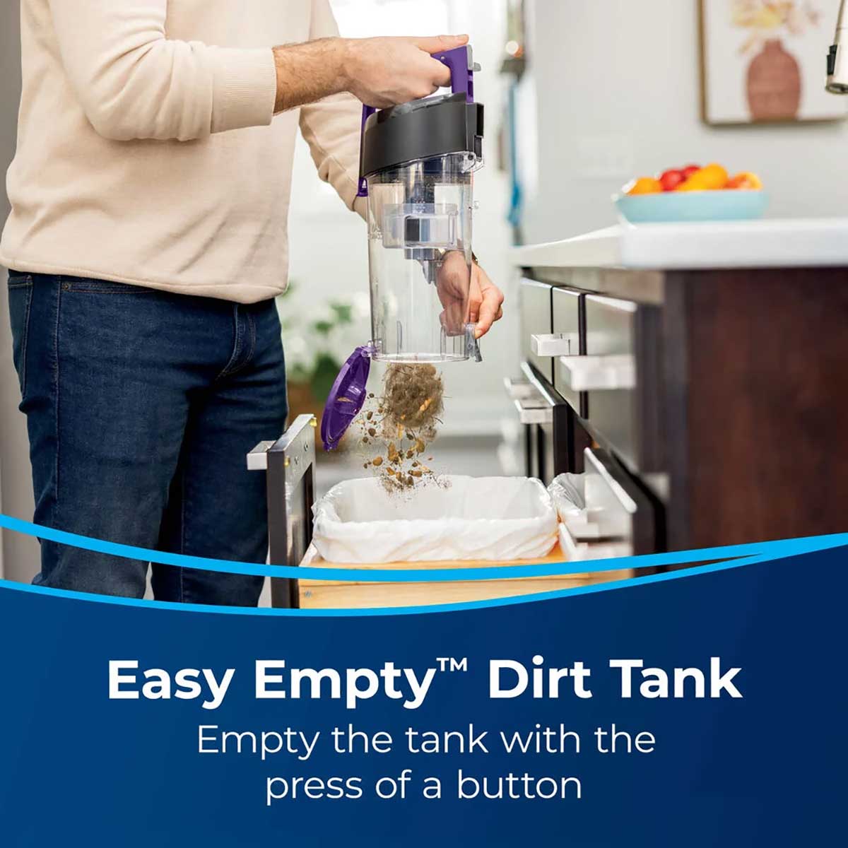 Dirt Tank Detail of Upright Vacuum