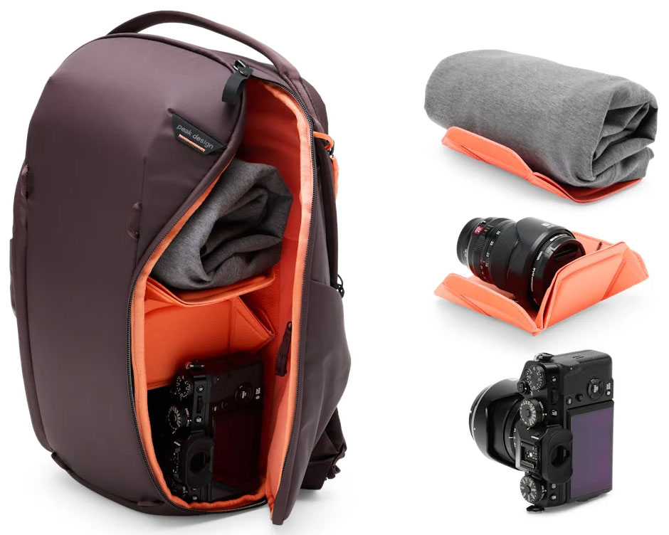 Front Right View of the Peak Design Backpack with Electronics 