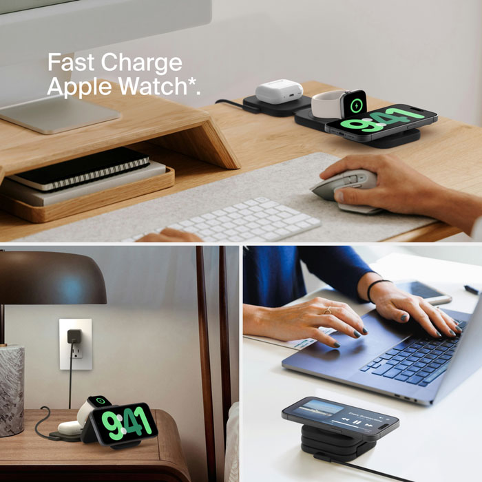 Infographic View of Belkin Wireless Charging Pad Fast Charge Feature 