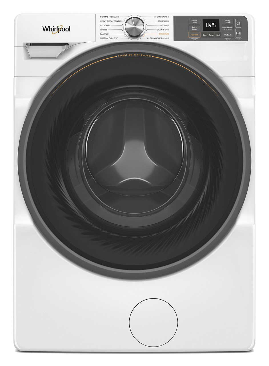 Front View of Whirlpool Washer in White