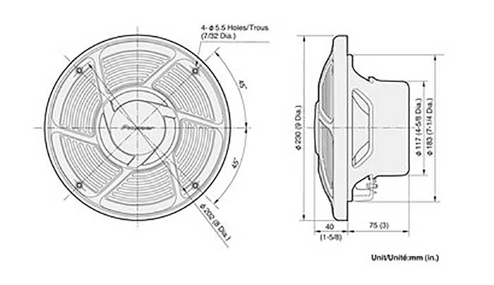 Pioneer - TS-MR2040 - Marine Audio Speakers