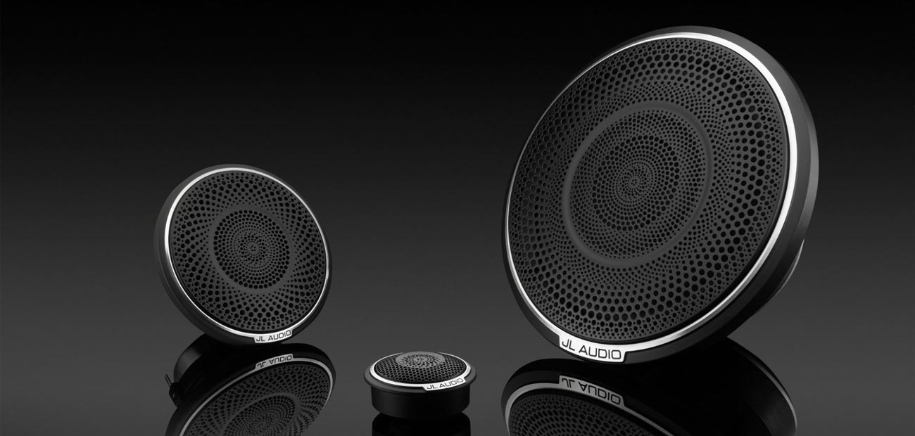 Car speakers shown on a table