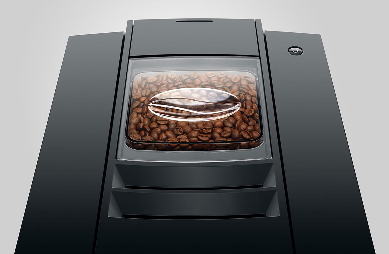 Detail Closeup of Coffee/Espresso Machine Bean Container