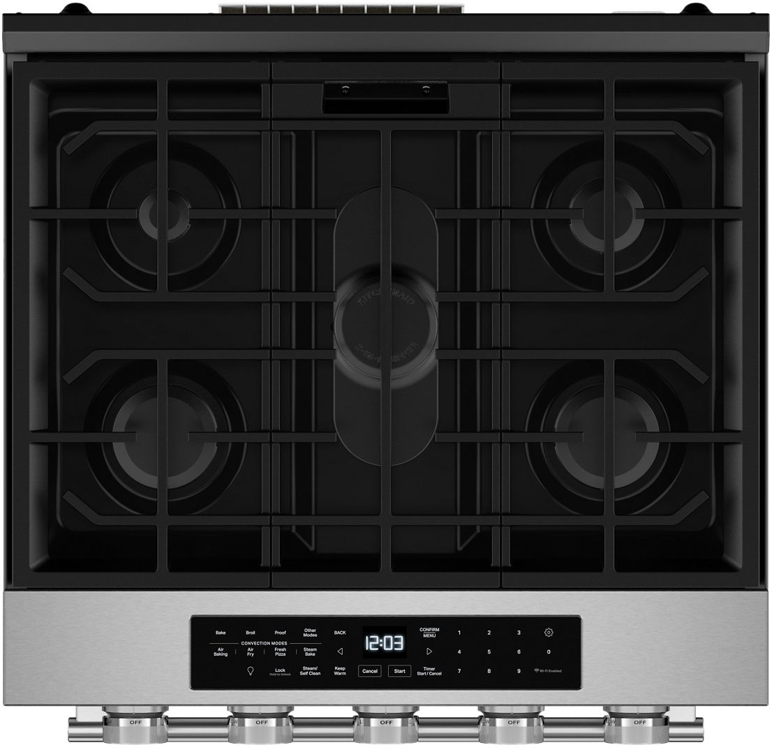 Top view of KitchenAid Gas Range