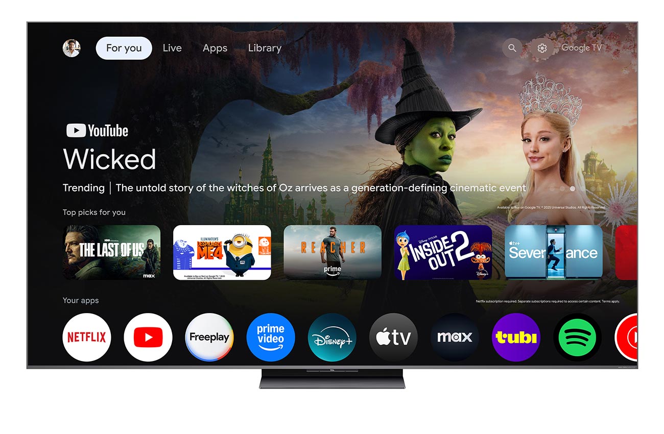 Front View of TCL TV
