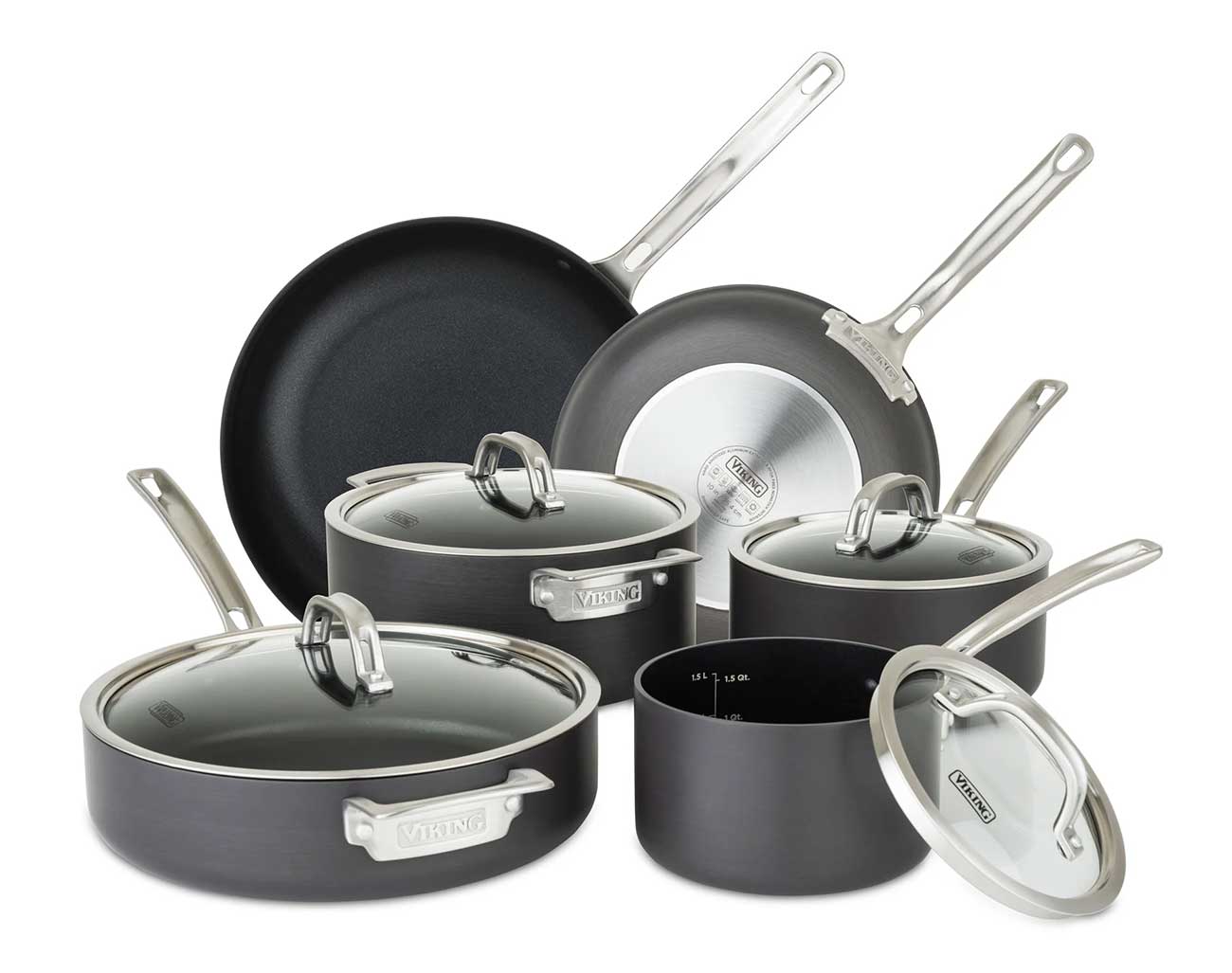 Front view of 10-Piece Cookware Set